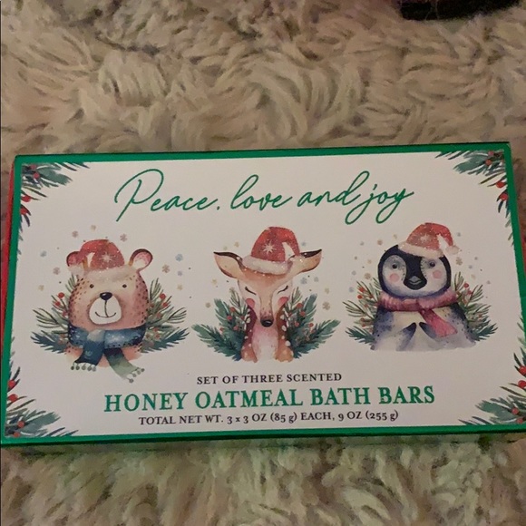 New SAVON set of 3 Honey & Oatmeal bath bars - Picture 3 of 6